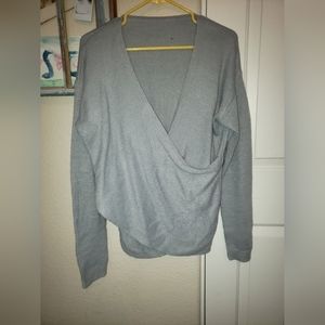 Light gray women's XL long sleeve blouse